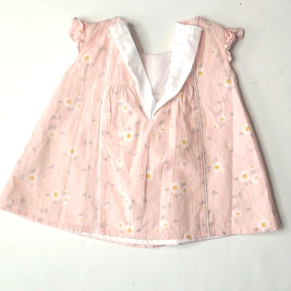 Catherine Malandrini Baby Pink Floral Dress with Bow 12 mos - Picture 2 of 4